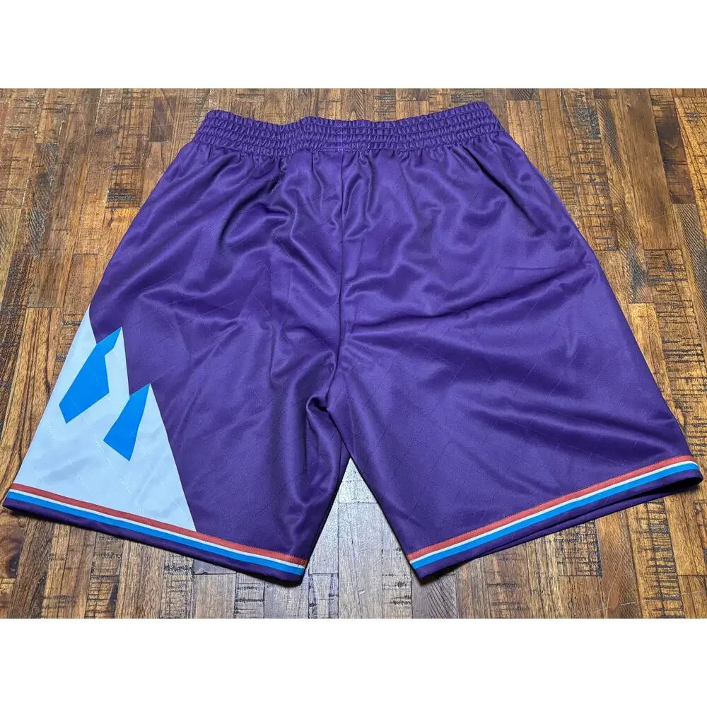 Utah Jazz Mitchell & Ness Hardwood Classic Swingman Road Shorts Blue Mens L New